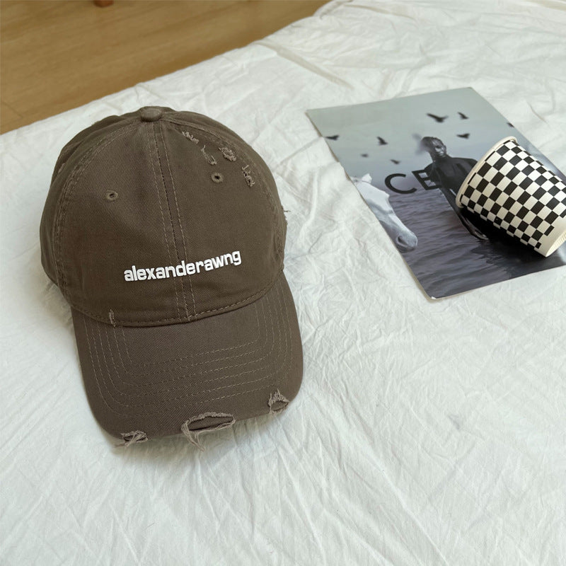 Unisex Slittet Bomull Baseball Caps Skanto