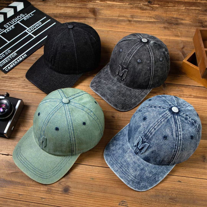Herre Slitt Denim Baseball Caps Skanto