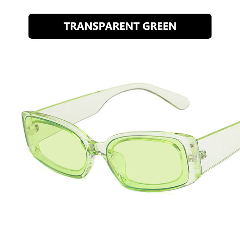 Dame mote solbrille i futuristisk transparentdesign Skanto