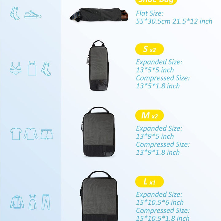 Unisex praktiske oppbevaringsposer sett Skanto
