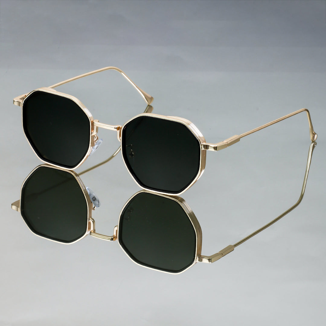 Dame solbriller i elegant, geometrisk stil med holdbar ramme Skanto