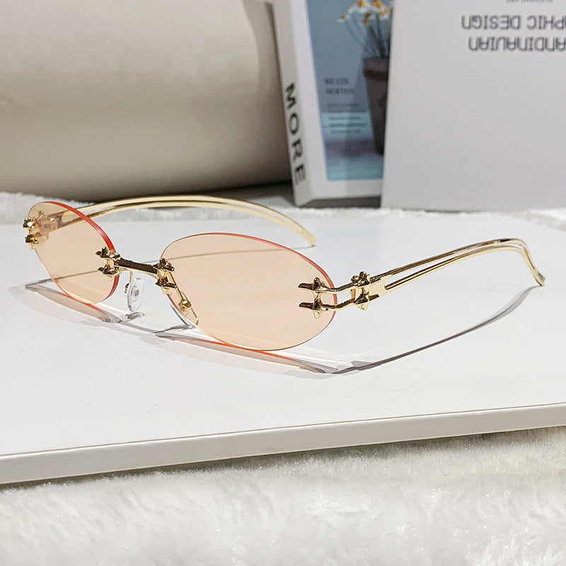 Dame elegant metallbrille med filigran design Skanto