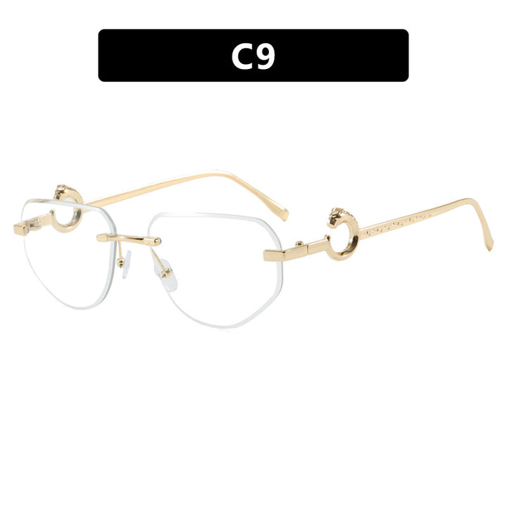 Dame trendy stilige solbriller i moderne design med filigran metallramme Skanto