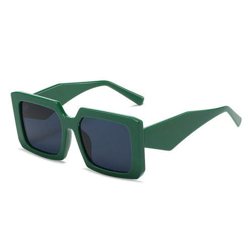 Dame Geometrisk Solbrille med bred ramme Skanto