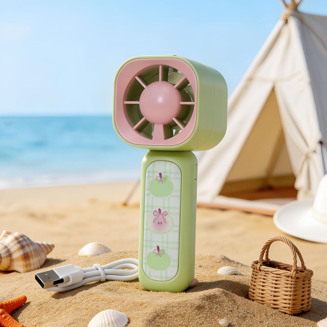 Dame Bærbar Håndvifte i lekent Pandadesign Skanto