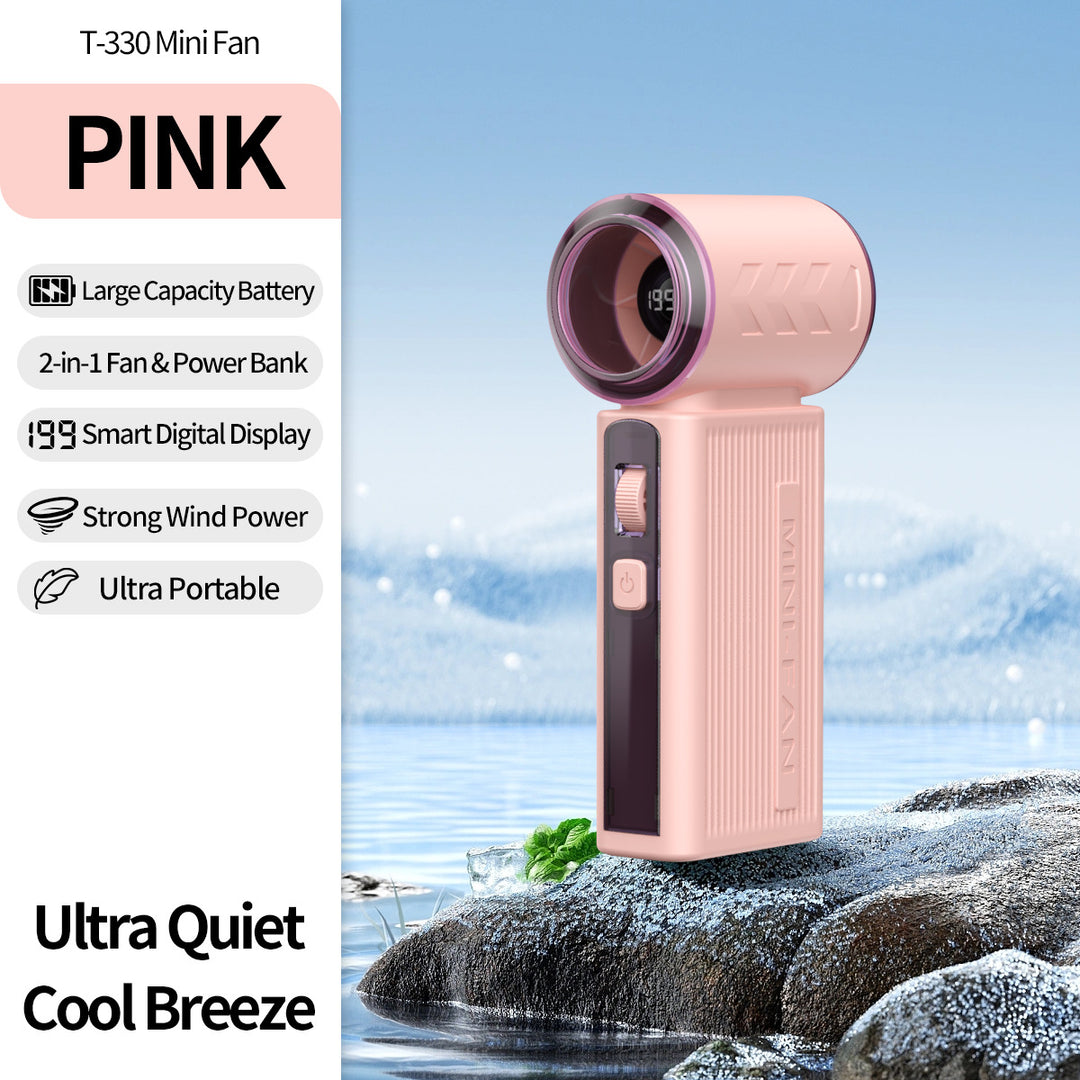 Dame Bærbar Mini-vifte med Powerbank-funksjon Skanto