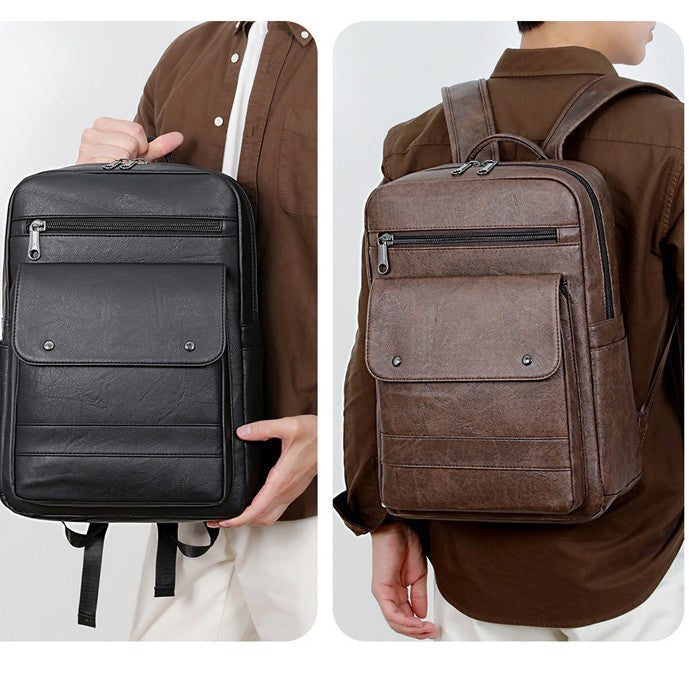 Vintage-Leder Ryggsekk Skanto