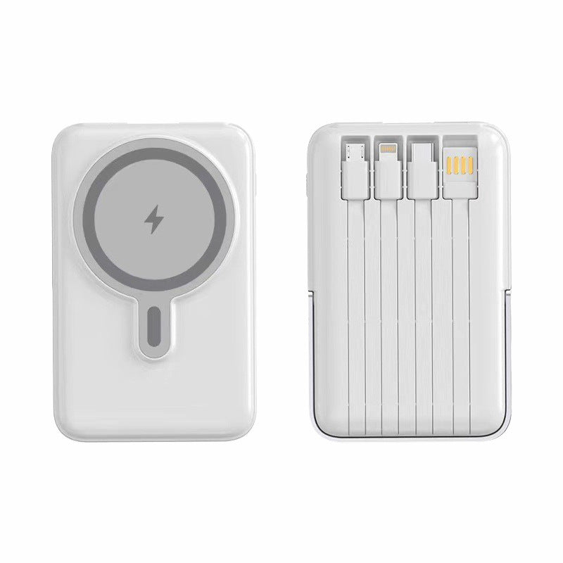 Bærbar powerbank med integrert kabelforge fra Skanto
