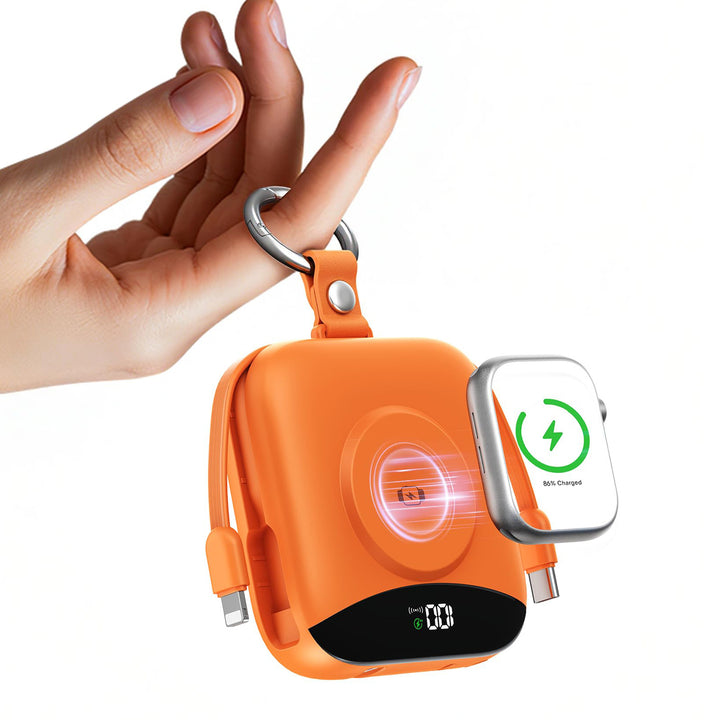 Bærbart Trådløst Ladestasjon med Inkludert Powerbank Skanto