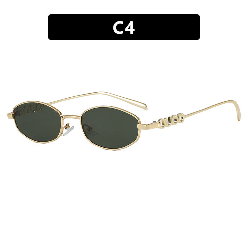 Dame moterik solbrille med elegant rustfritt stålramme og UV-beskyttelse Skanto