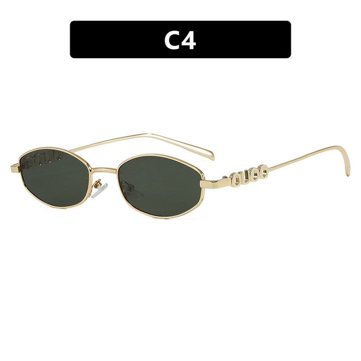 Dame moterik solbrille med elegant rustfritt stålramme og UV-beskyttelse Skanto