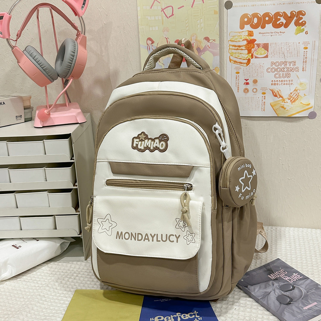 K Casual Multi-Pocket Skole Rygsekk