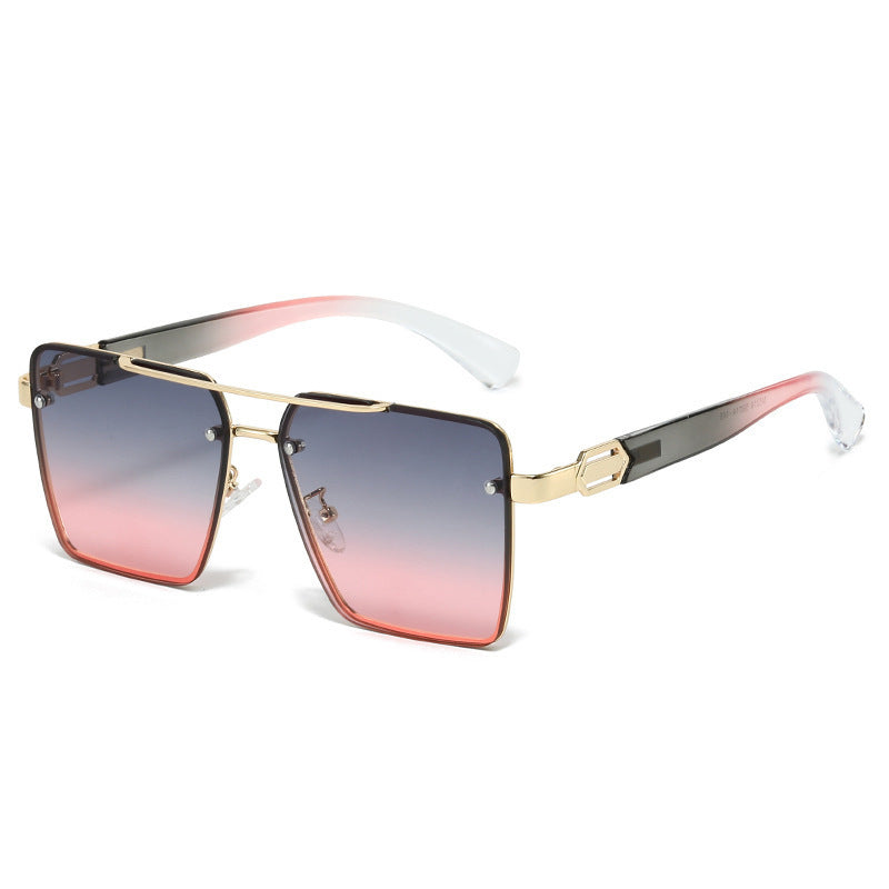 Dame firkantet solbrille med elegant metallramme Skanto