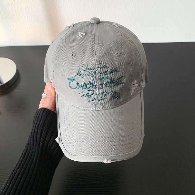Kvinnenes slitte grafiske justerbare baseballcaps Skanto