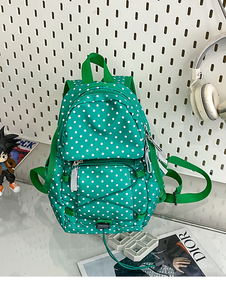 Lett polka dot mini skole ryggsekk