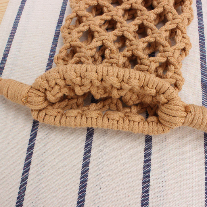 Makramee crossover bag i kreativt nettdesign Skanto