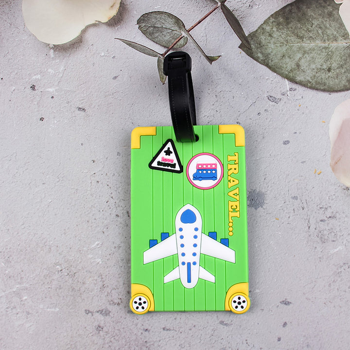 Morsom bagasjelapp med flytematisk design Skanto