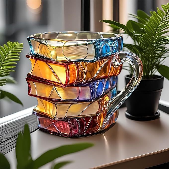 Skanto | NovelMug | 3D Håndmalt Bokkrus – Unik Litterær KaffeKopp for Bokelskere
