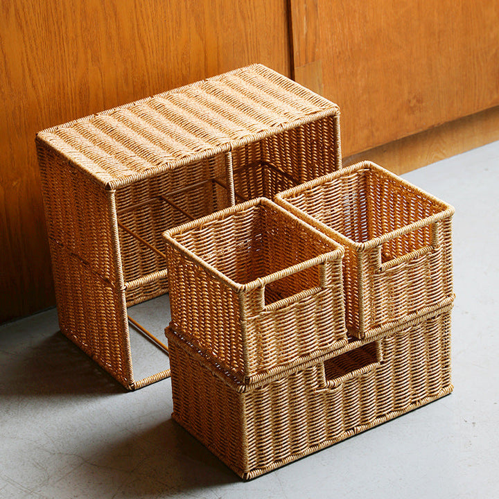 Multi-Skuff Wicker Oppbevaringsorganisator Skanto
