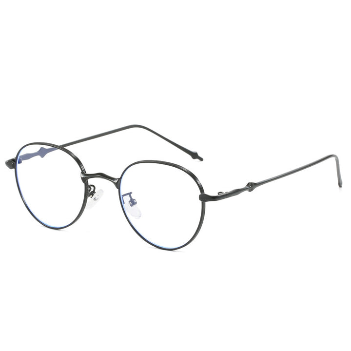 Dame elegante runde solbriller med moderne metallramme Skanto