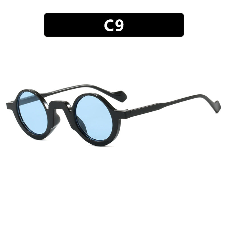 Damer rund solbrille med innovativ design og UV-beskyttelse Skanto