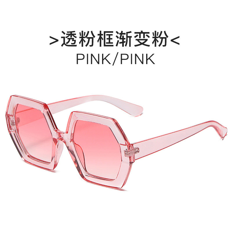 Dame ekstravagante heksagonal solbrille Skanto