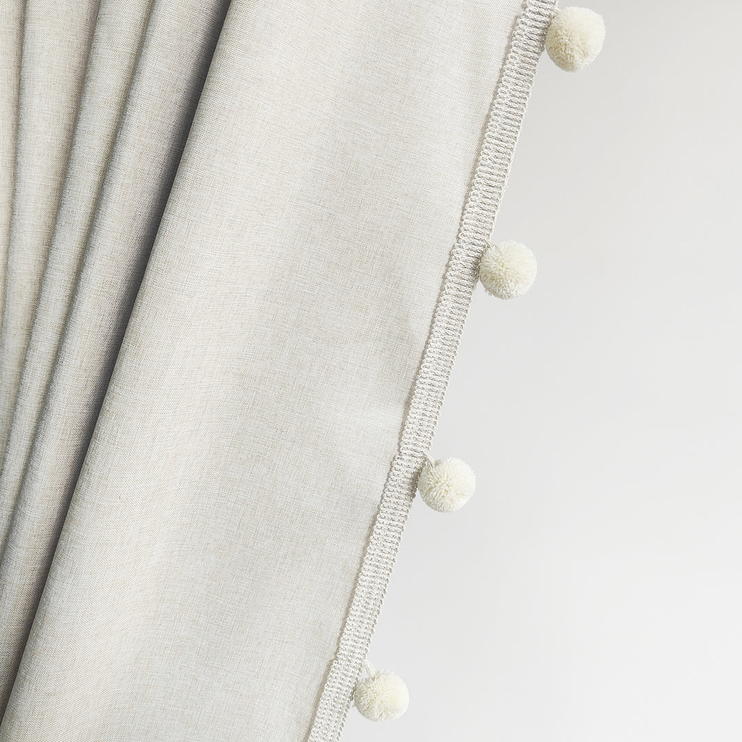 Teksturerte Pom Pom Trim Dusjforheng Skanto
