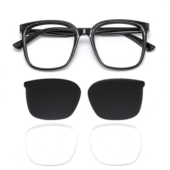 Dame moderne kvadratisk solbrille med UV-beskyttelse og smale stenger Skanto