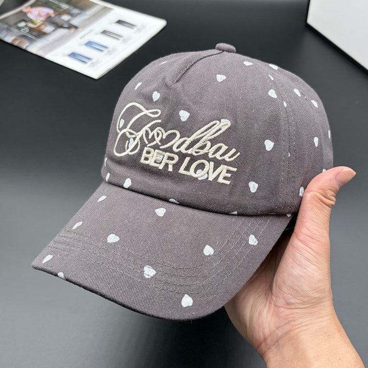 Kvinnelig Lekfull Hjerte-Mønstret Justerbar Caps Skanto