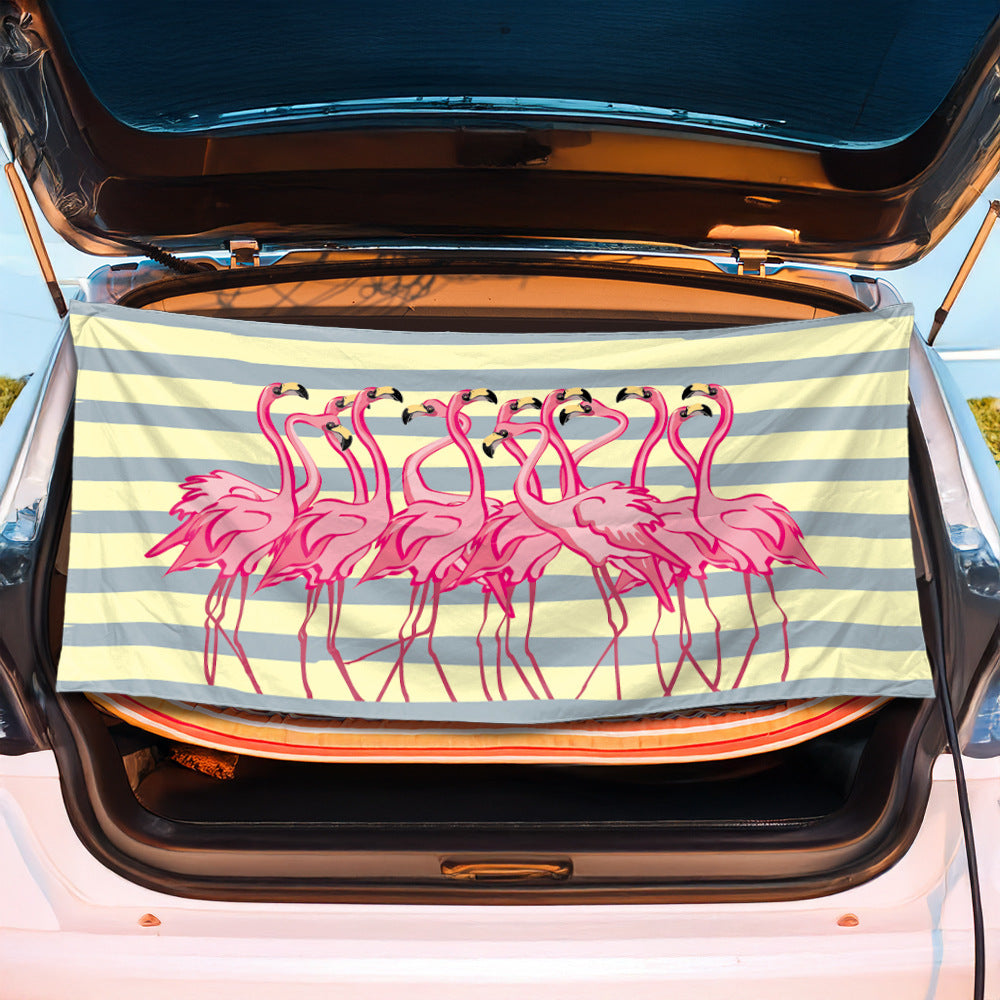 Bagasjeromsmatte med kreativt flamingo-design Skanto