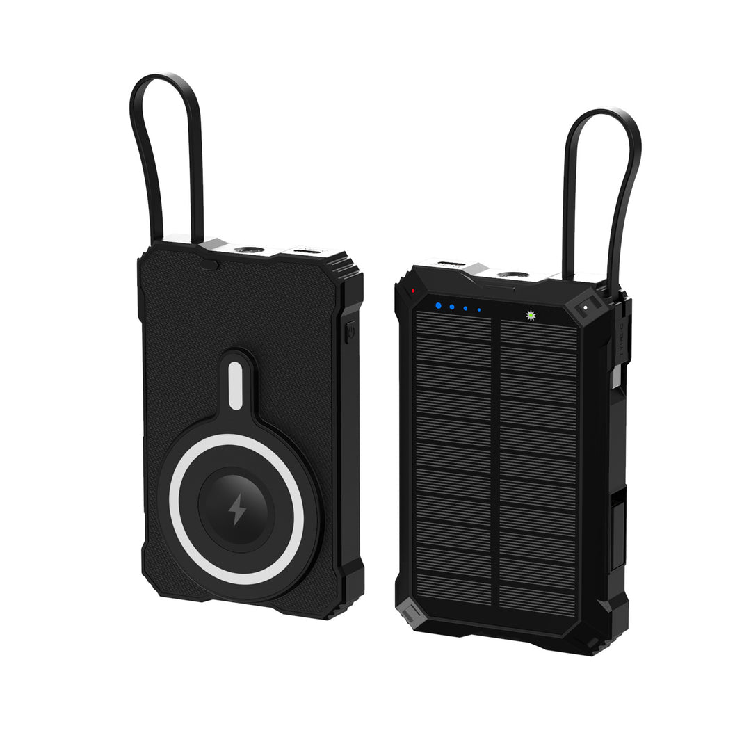 Solar-drevet powerbank med trådløs lader Skanto