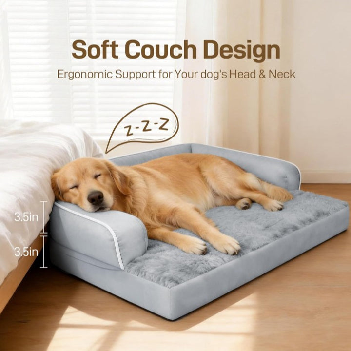 Luksuriøs Hundesofa med Puffer
