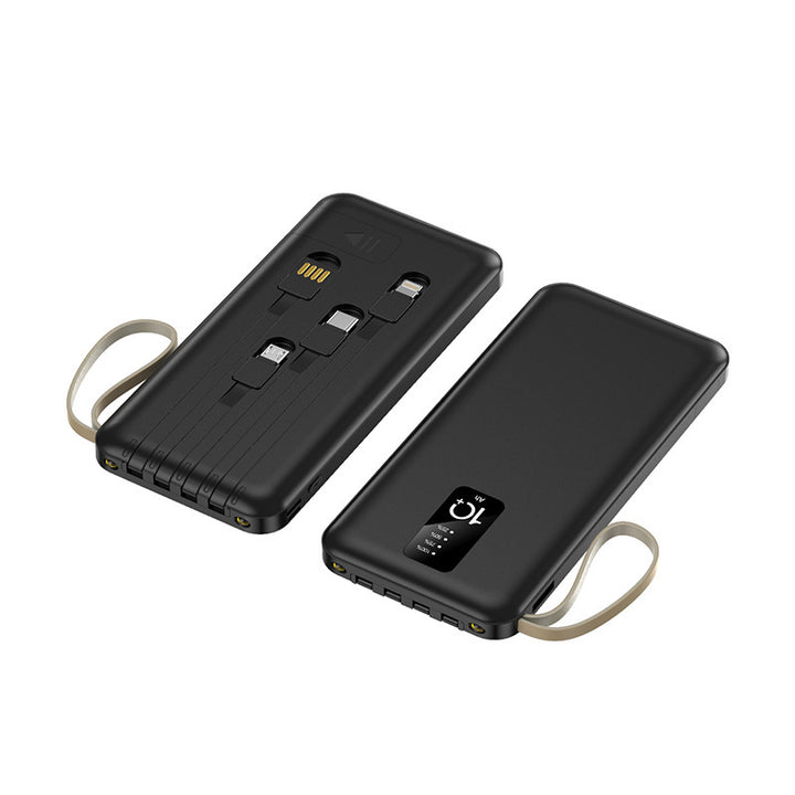 Multifunksjonell powerbank med integrert kabelsystem Skanto