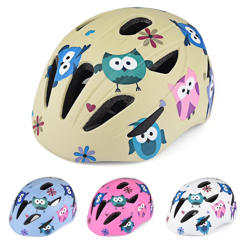 Barnas søte dyreprint sykkelhjelm Skanto