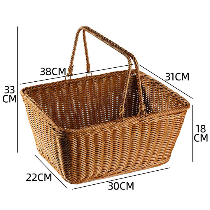 Unisex Håndlaget Kurv med robuste Håndtak Skanto