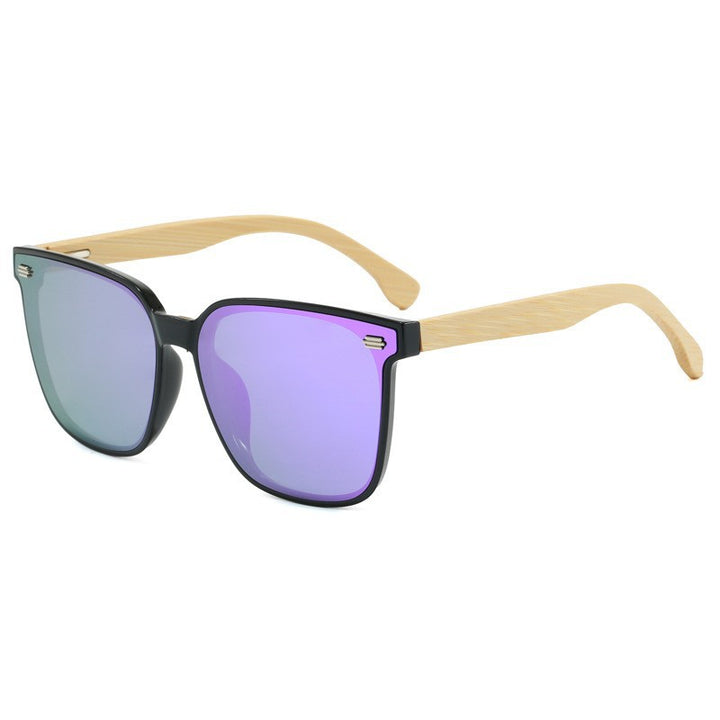 Dame Modische Solbriller med bamboobaer og polarisert glass Skanto