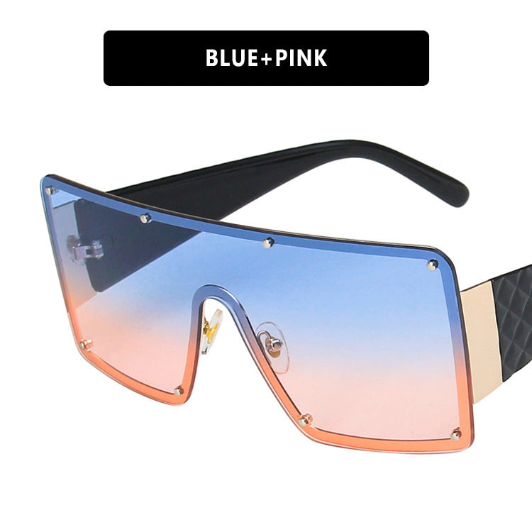 Dame geometrisk oversized solbrille med gradientlinser Skanto