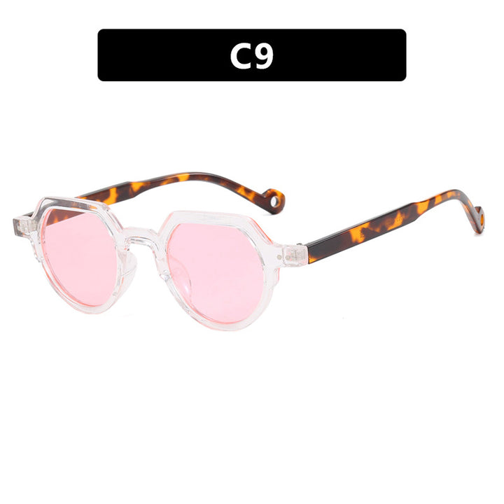Dame geometrisk solbrille med beskyttende UV-filter og robust ramme Skanto