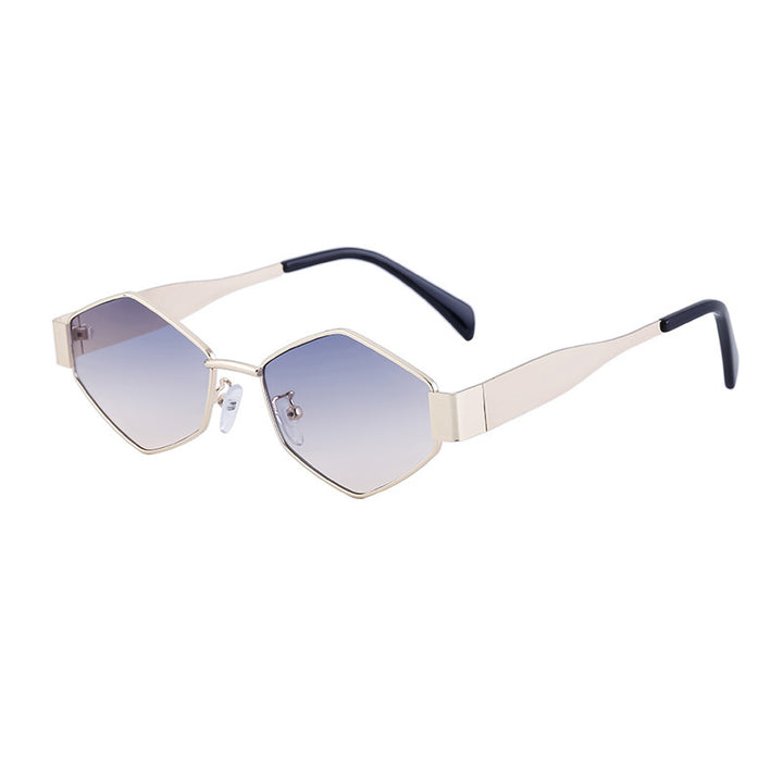Dame geometrisk solbrille med moderne ramme Skanto