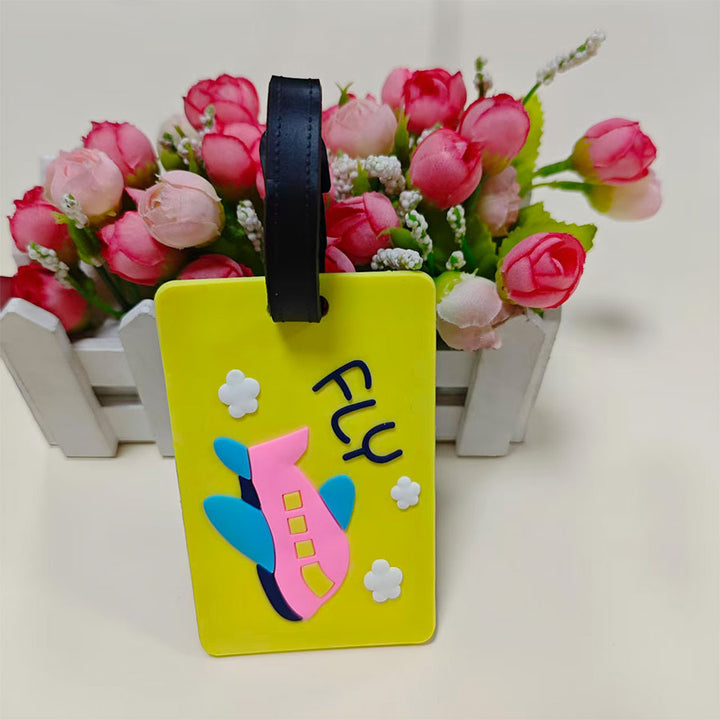Unisex Travel Theme Silicone Luggage Tag Skanto