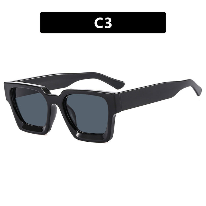 Damer moterik kvadratisk solbrille med robust ramme og gule glass Skanto