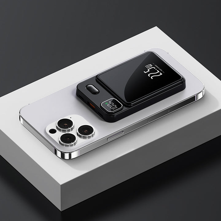 Kraftig powerbank med multifunksjonelt LCD-display og hurtigladefunksjon Skanto