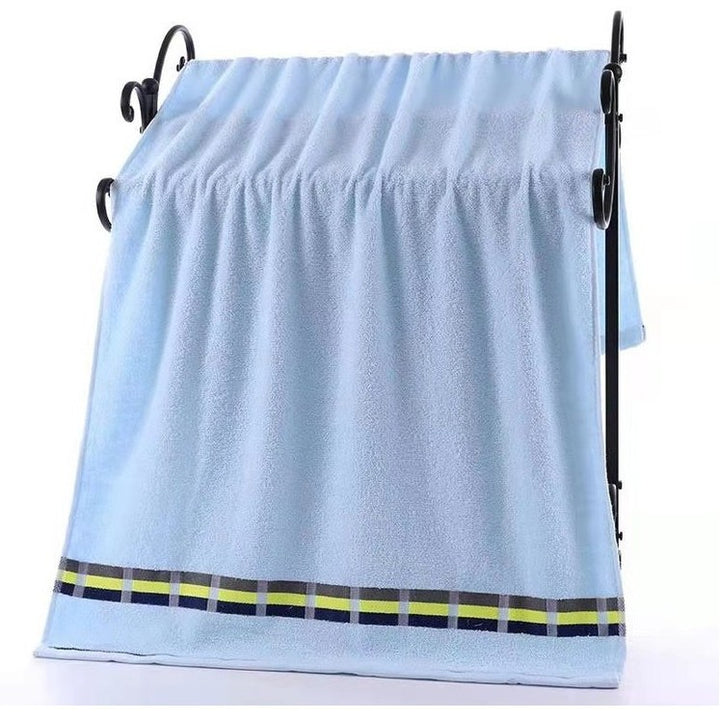 Dame Frotte Håndkle med elegant stripebård Skanto