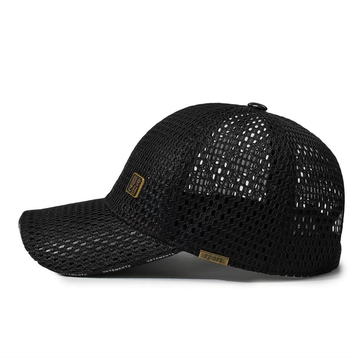 Dame Pustende Sportcaps med Nettedesign Skanto