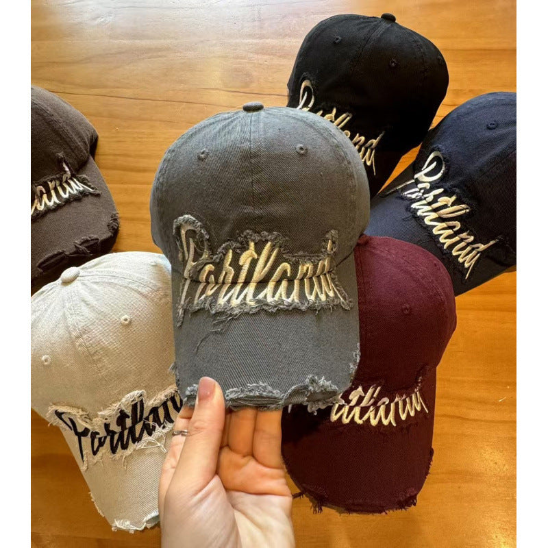 Unisex Slittet Bomull Baseball Cap Skanto