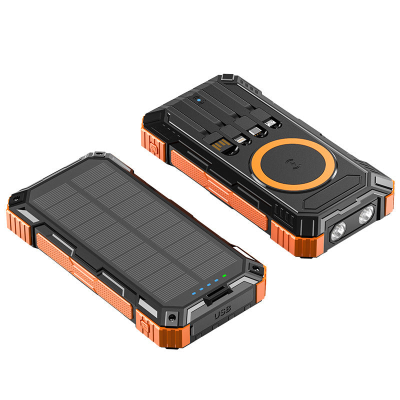 Solar Powerbank Med Innebygd Led-Lys Skanto