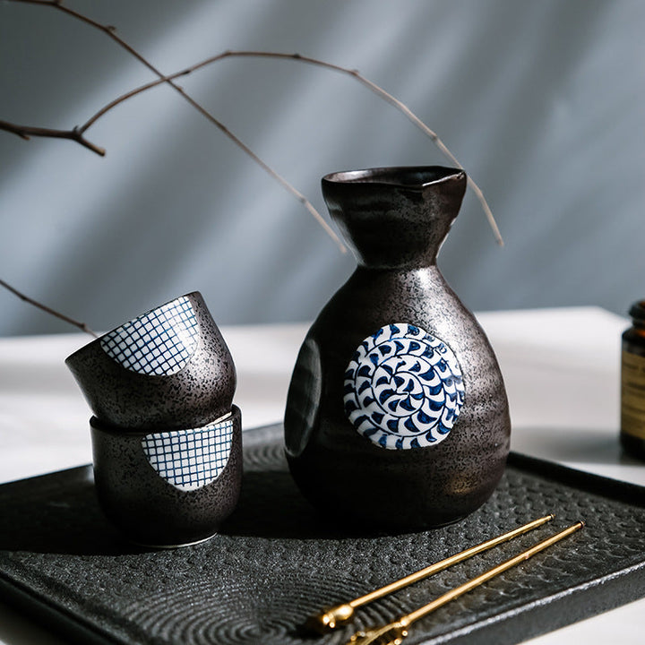 Japansk Sakura Håndlagde Keramiske Sake Sett | Skanto