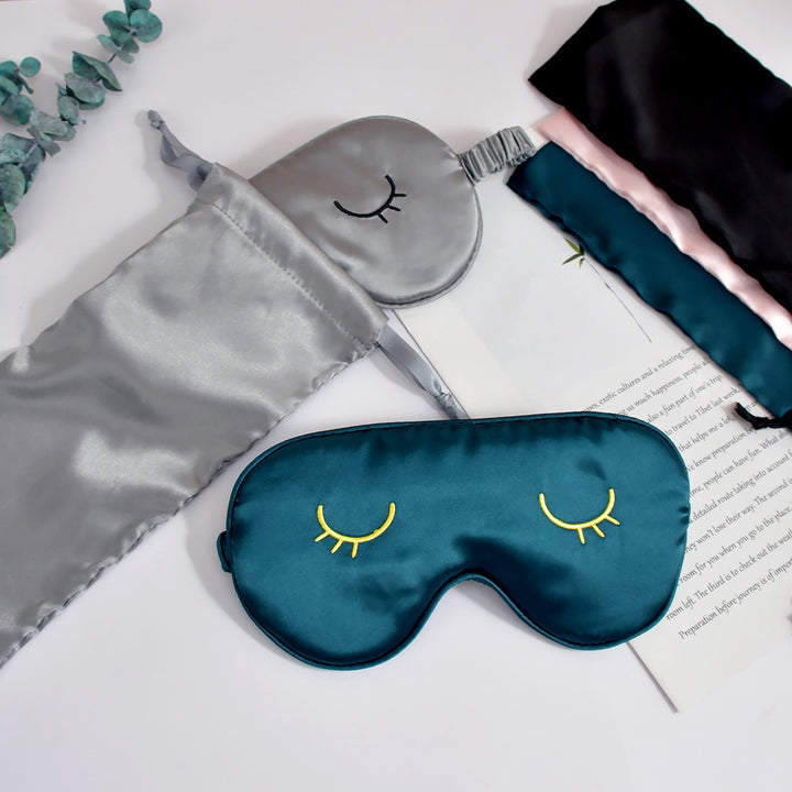 Unisex nan silkeaktig øyemaske med ergonomisk kontur og justerbart elastikkbånd Skanto