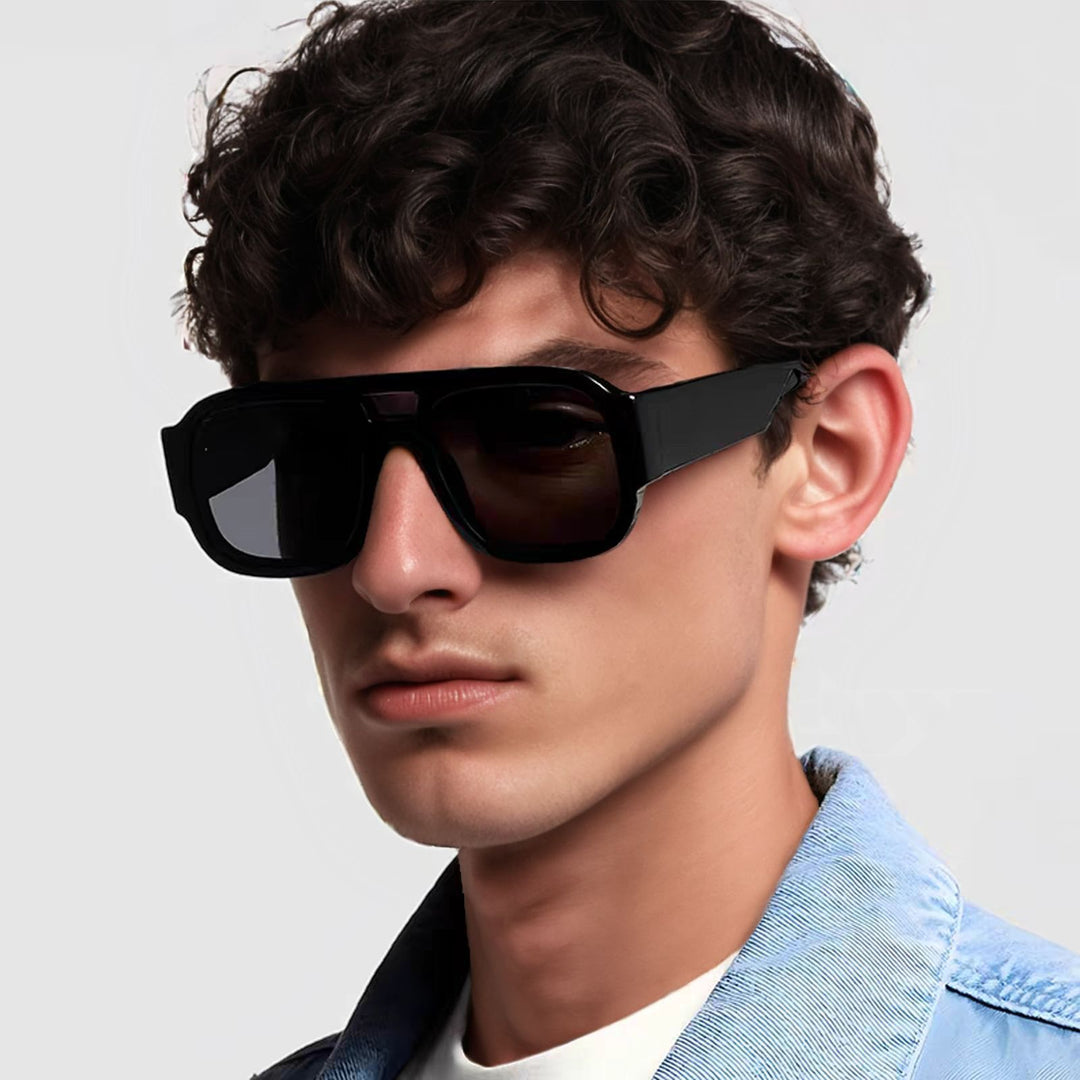 Unisex Bold Frame Retro Solbriller Skanto