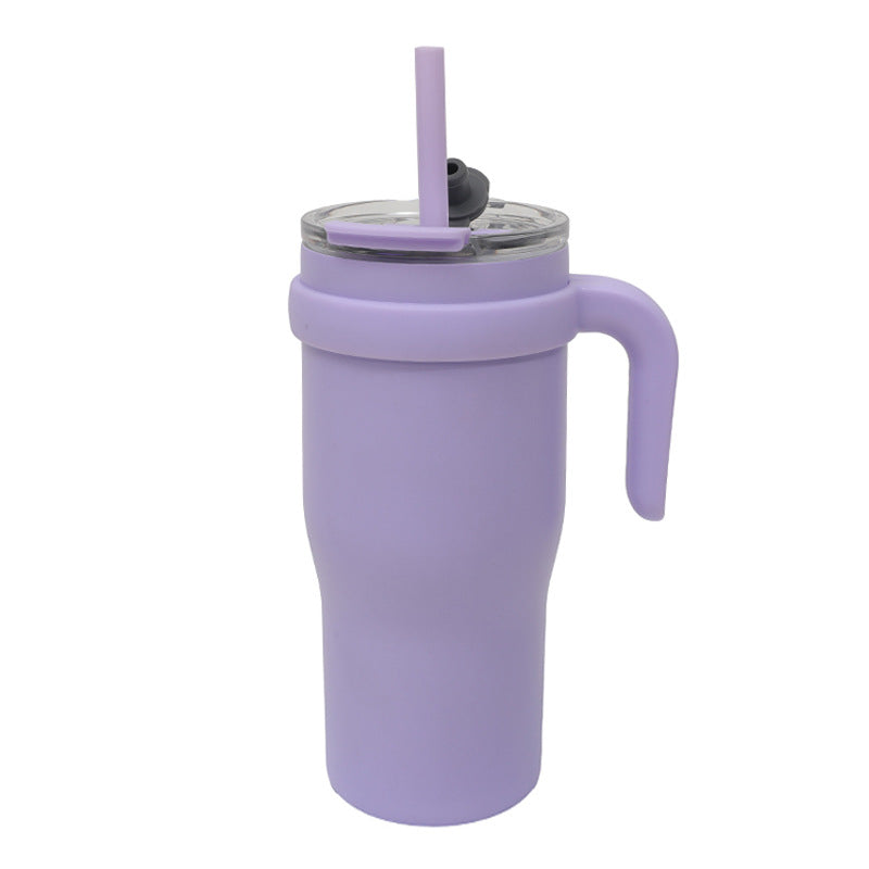 Dame Isolert To-Go-Kopp med Ergonomisk Håndtak og Fleksibel Strå Skanto
